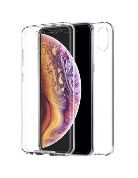 Funda gel TPU 3D iPhone XS Max transparente (Frontal + trasera)