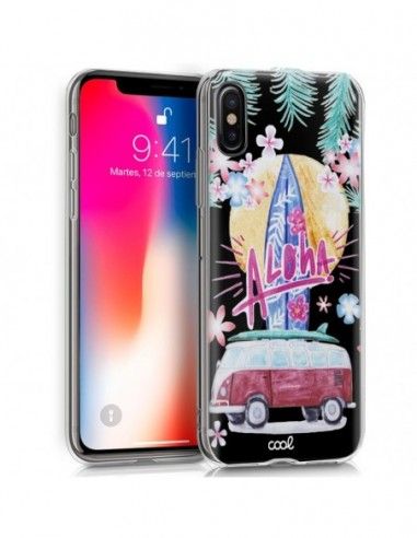 Carcasa TPU transparente Apple iPhone X / iPhone XS diseño Clear Aloha