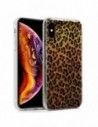 Carcasa TPU iPhone XS Max purpurina diseño Leopardo