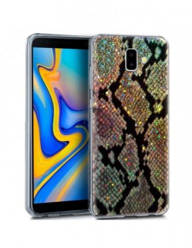 Carcasa TPU Samsung J610 Galaxy J6 Plus diseño Glitter serpiente