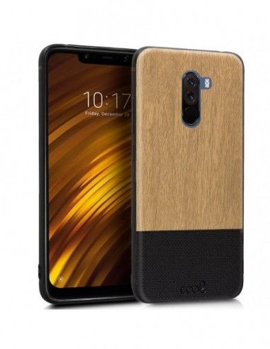 Carcasa TPU Xiaomi Pocophone F1 diseño madera beige