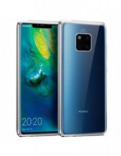 Carcasa TPU Huawei Mate 20 Pro borde metalizado plata