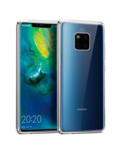 Carcasa TPU Huawei Mate 20 Pro borde metalizado plata