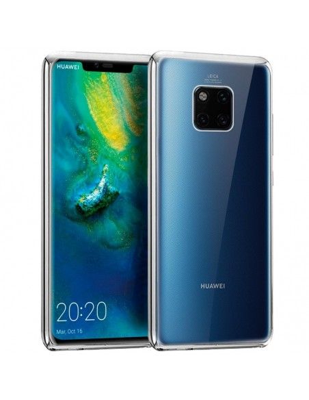 Carcasa TPU Huawei Mate 20 Pro borde metalizado plata