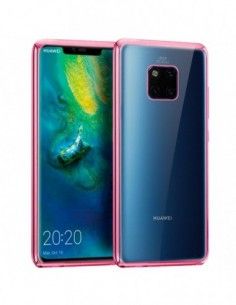 Carcasa TPU Huawei Mate 20 Pro borde metalizado rosa