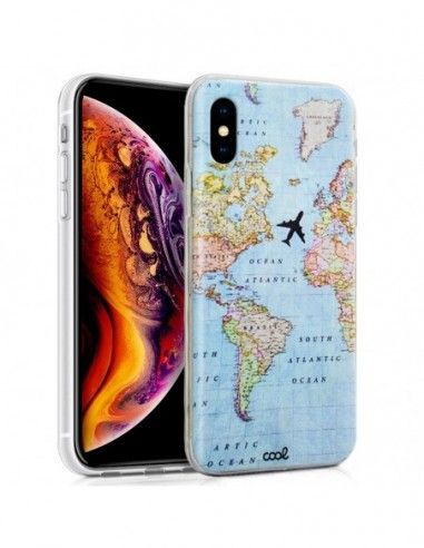 Carcasa TPU iPhone XS Max diseño Mapa