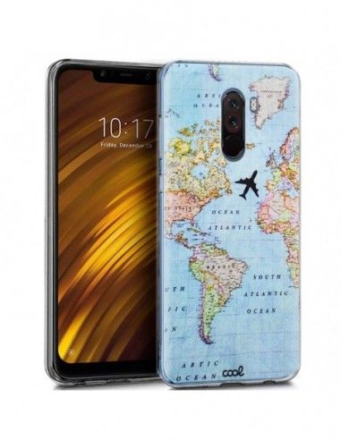 Carcasa TPU Xiaomi Pocophone F1 diseño mapa