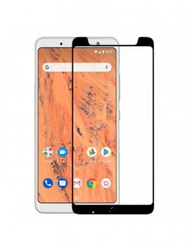 Protector pantalla vidrio templado BQ Aquaris X2 / X2 Pro / VSmart Active 1 (3D negro)