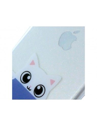 Carcasa TPU purpurina iPhone 7 Plus / 8 Plus licencia Karl Lagerfeld diseño Clear Cat