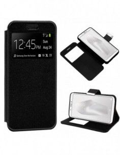 Funda libro soporte TPU BQ Aquaris C / VSmart Joy 1 negra