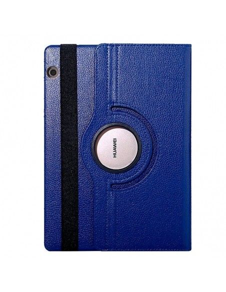 Funda soporte giratorio Huawei Mediapad T5 polipiel azul 10,1 pulgadas
