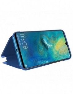 Funda libro soporte Huawei Mate 20 X Clear View azul 2