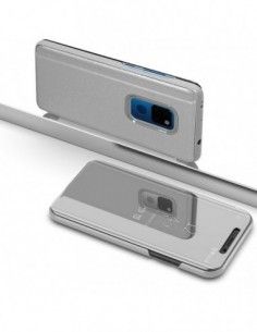 Funda libro soporte Huawei Mate 20 X Clear View plata 2