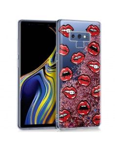 Carcasa TPU gel purpurina Samsung N960 Galaxy Note 9 diseño Kiss