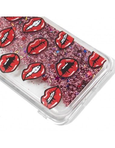 Carcasa TPU gel purpurina Samsung N960 Galaxy Note 9 diseño Kiss