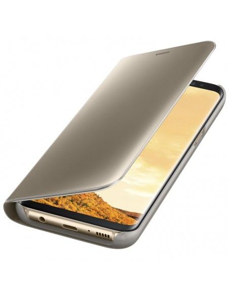 Funda original Samsung G950 Galaxy S8 Clear View dorada (Blíster)