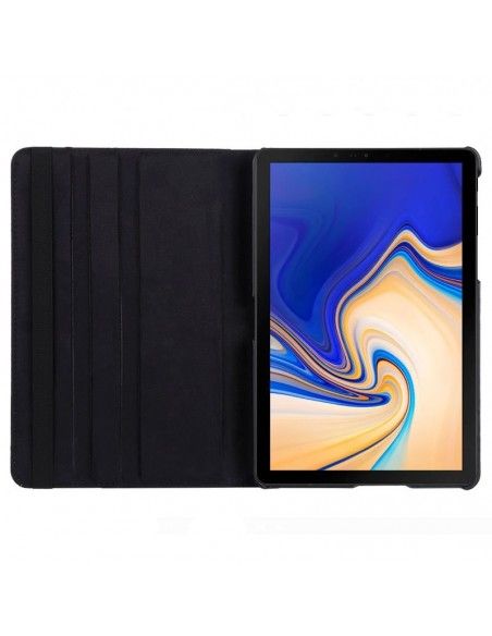 Funda soporte giratorio Samsung Galaxy Tab S4 T830 / T835 polipiel negra 10.5"