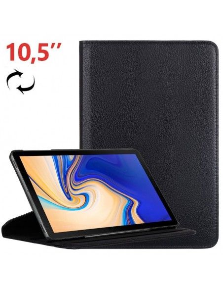 Funda soporte giratorio Samsung Galaxy Tab S4 T830 / T835 polipiel negra 10.5"
