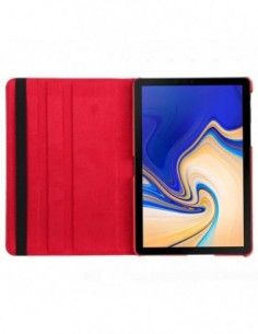 Funda soporte giratorio Samsung Galaxy Tab S4 T830 / T835 polipiel roja 10.5" 2