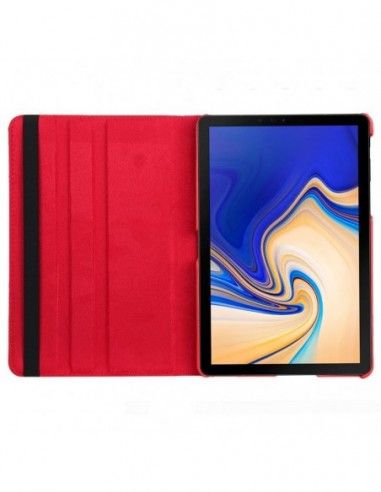 Funda soporte giratorio Samsung Galaxy Tab S4 T830 / T835 polipiel roja 10.5"