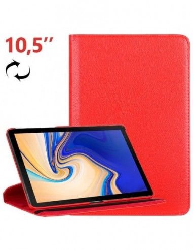 Funda soporte giratorio Samsung Galaxy Tab S4 T830 / T835 polipiel roja 10.5"