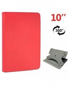 Funda soporte giratorio universal tablets 10'' pulgadas panorámica roja