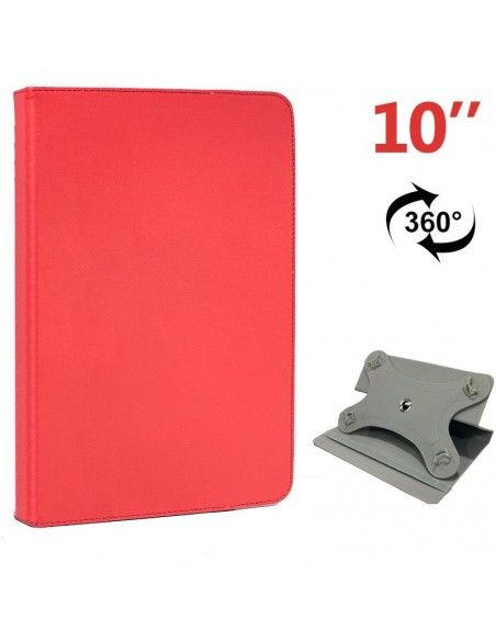 Funda soporte giratorio universal tablets 10'' pulgadas panorámica roja