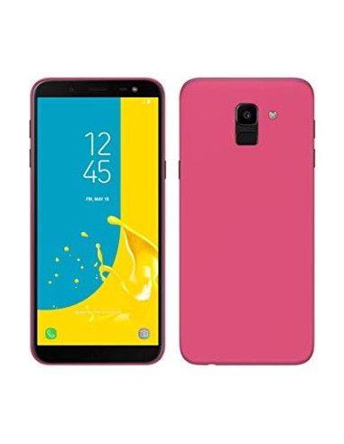 Funda gel TPU mate Samsung J600 Galaxy J6 rosa
