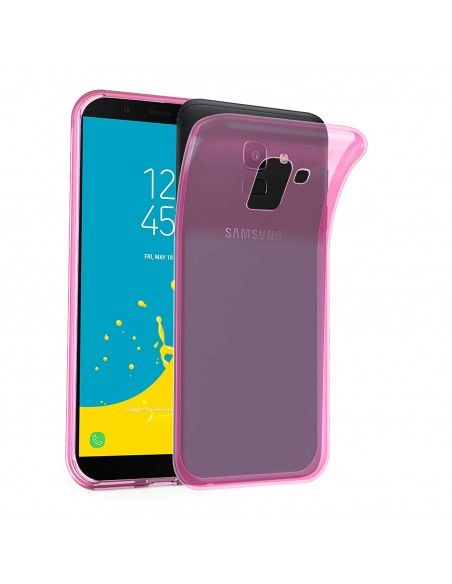 Funda gel TPU mate Samsung J610 Galaxy J6 Plus rosa