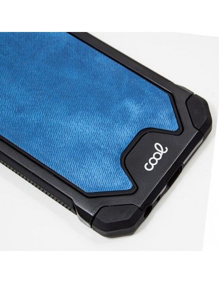 Carcasa reforzada cama TPU iPhone XS Max tela azul