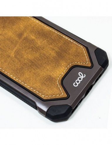 Carcasa reforzada TPU Samsung J415 Galaxy J4 Plus tela marrón