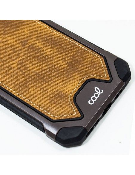 Carcasa reforzada TPU Samsung J415 Galaxy J4 Plus tela marrón