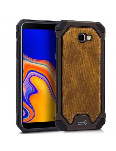 Carcasa reforzada TPU Samsung J415 Galaxy J4 Plus tela marrón