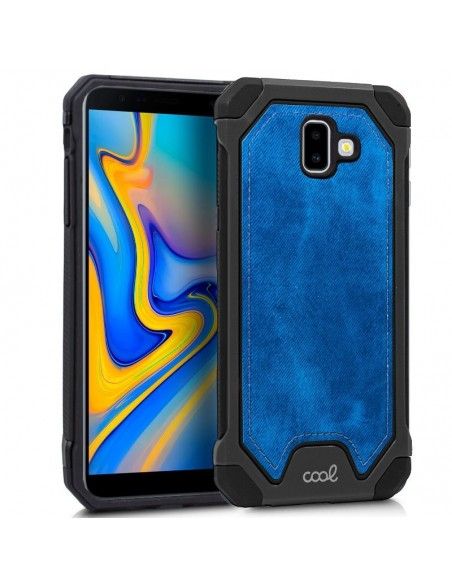 Carcasa reforzada Samsung J610 Galaxy J6 Plus tela azul