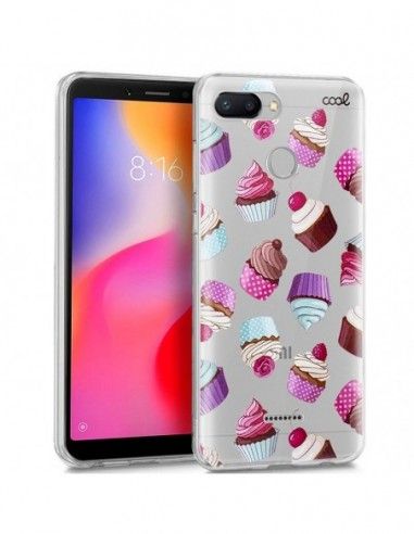 Carcasa TPU transparente Xiaomi Redmi 6 / 6A diseño CupCake