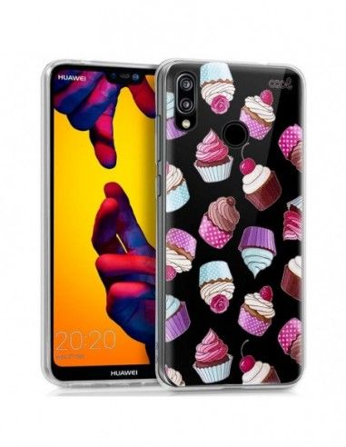 Carcasa TPU transparente Huawei P20 Lite diseño CupCake