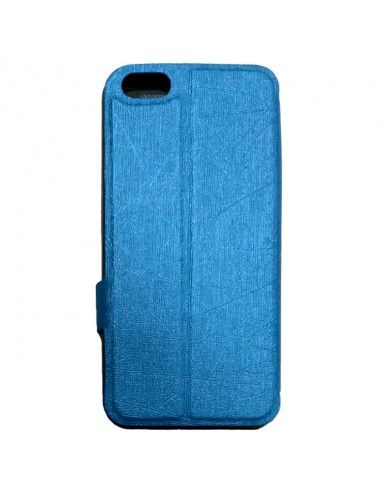 Funda libro soporte TPU iPhone 5C azul hebras