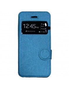 Funda libro soporte TPU iPhone 5C azul hebras