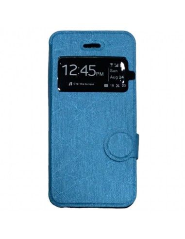 Funda libro soporte TPU iPhone 5C azul hebras