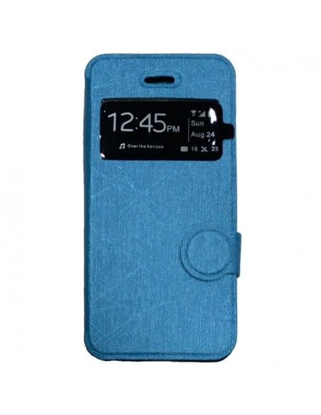 Funda libro soporte TPU iPhone 5C azul hebras