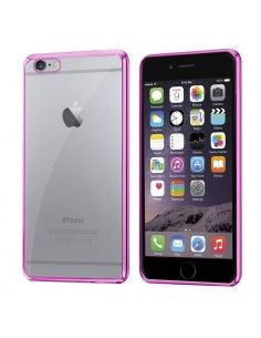 Carcasa TPU iPhone 6 / 6s borde metalizado rosa