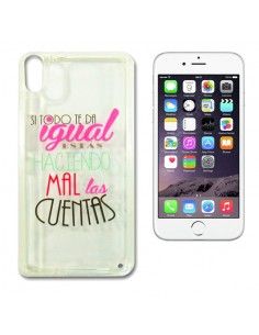 Carcasa TPU iPhone 6 / 6s transparente diseño Cuentas