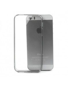 Carcasa transparente borde TPU iPhone 5 / 5S / SE gris humo 2