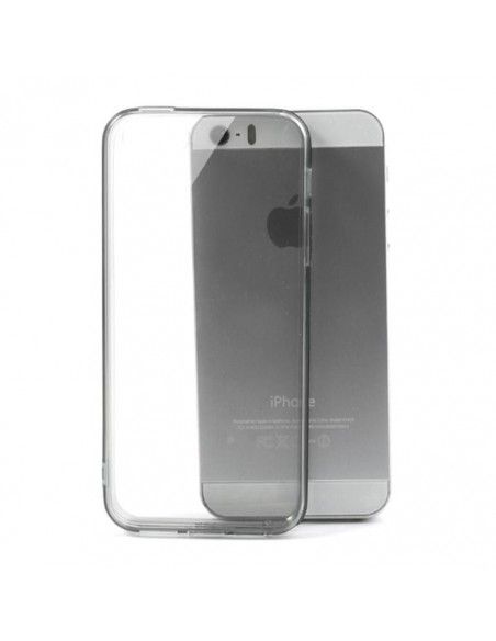 Carcasa transparente borde TPU iPhone 5 / 5S / SE gris humo