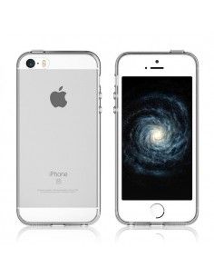 Carcasa transparente borde TPU iPhone 5 / 5S / SE gris humo