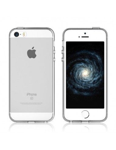 Carcasa transparente borde TPU iPhone 5 / 5S / SE gris humo