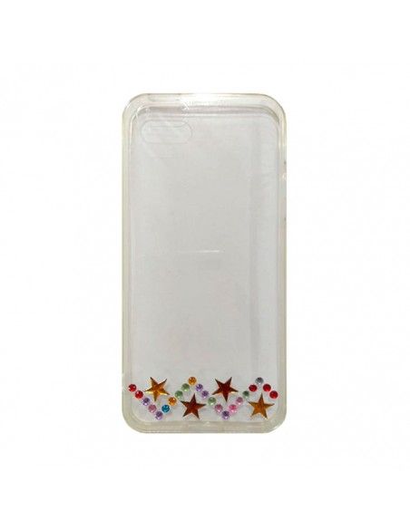 Carcasa transparente borde TPU iPhone 5 / 5S / SE diseño brillantes colores