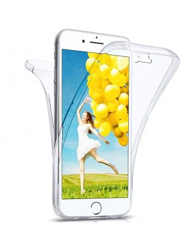 Funda 2 en 1 gel TPU 3D 360º iPhone 6 / 6s transparente (Frontal + trasera)