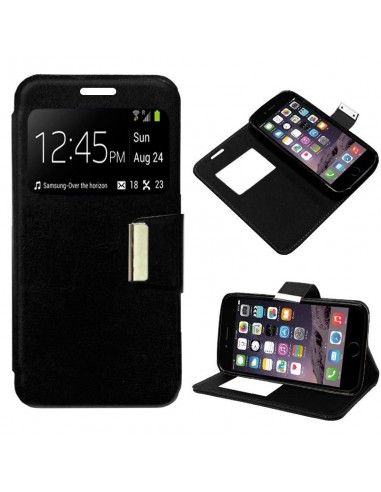 Funda libro soporte TPU iPhone 6 / 6s negra