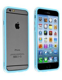 Bumper TPU iPhone 6 Plus / 6S Plus azul claro y transparente
